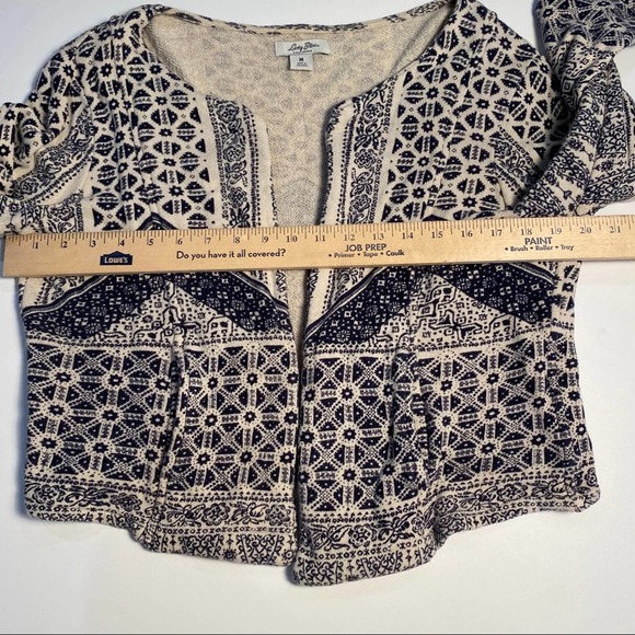 Lucky Bliss Lucky Brand Beige Blue Sweater - Picture 4 of 4